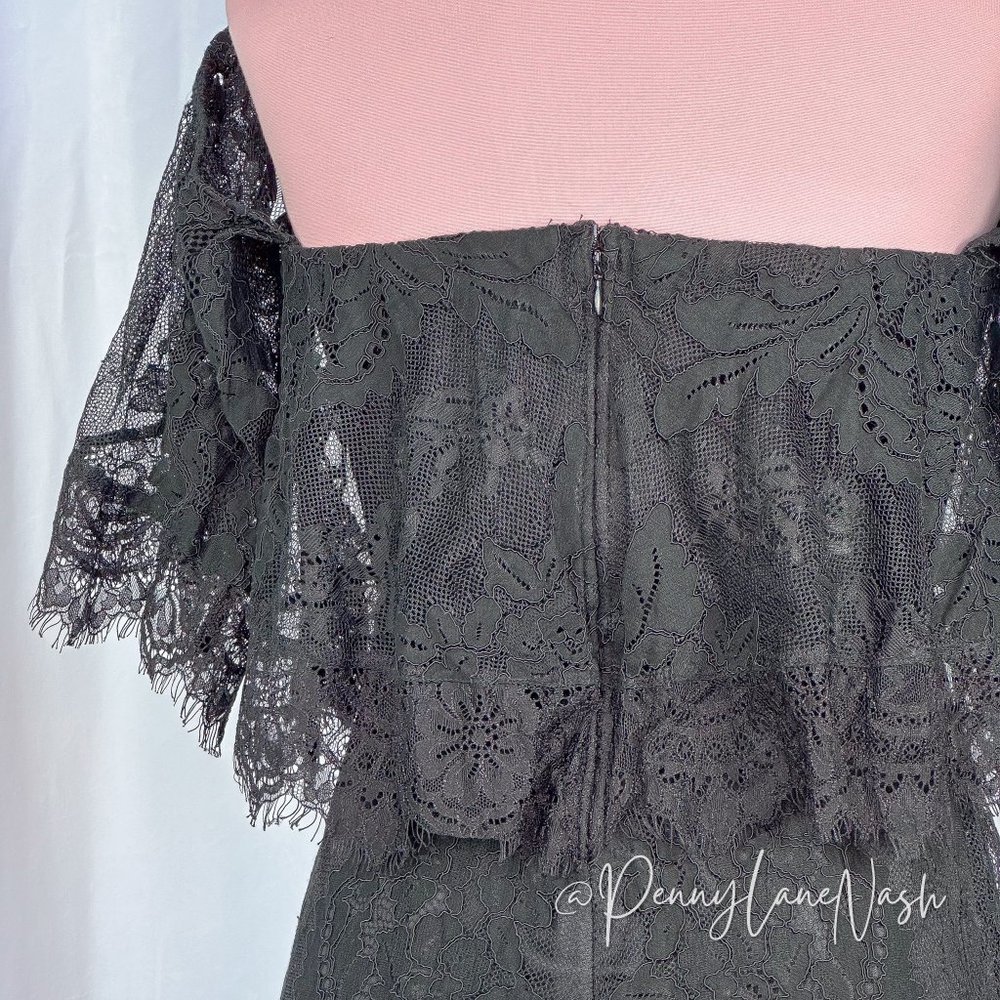 Lulu's Be My Sweetheart Black Lace Off-the-Shoulder Bodycon Dress - Picture 6 of 15
